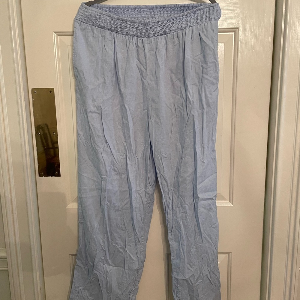 Aerie Sky Blue Smocked Pants